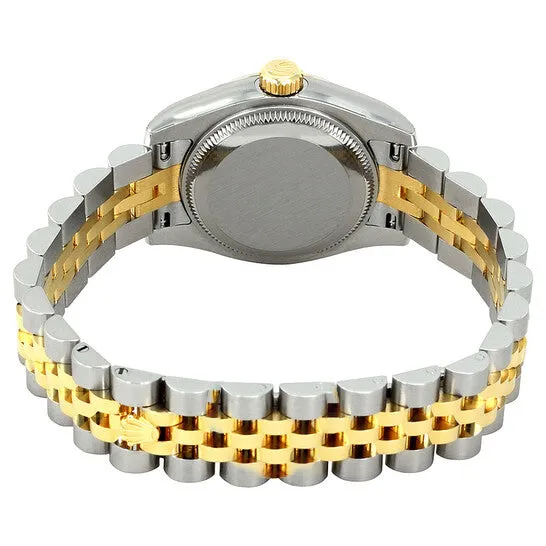 Original Rolex Lady Datejust 26 Black Sunbeam Dial Stainless Steel and 18K Yellow Gold Jubilee Bracelet Automatic Watch 179173BKSJ JMS always Bracelets