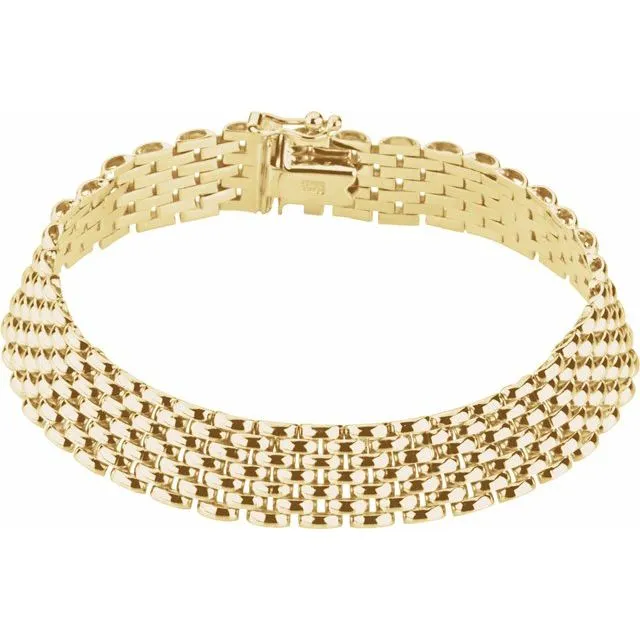 TreasureFineJewelers 14K Yellow 1025 mm Panther 7 Bracelet Bracelets TreasureFineJewelers 14K Yellow 1025 mm Panther 7 Bracelet Bracelets