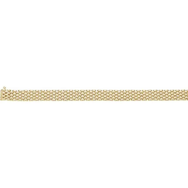 TreasureFineJewelers 14K Yellow 1025 mm Panther 7 Bracelet Bracelets