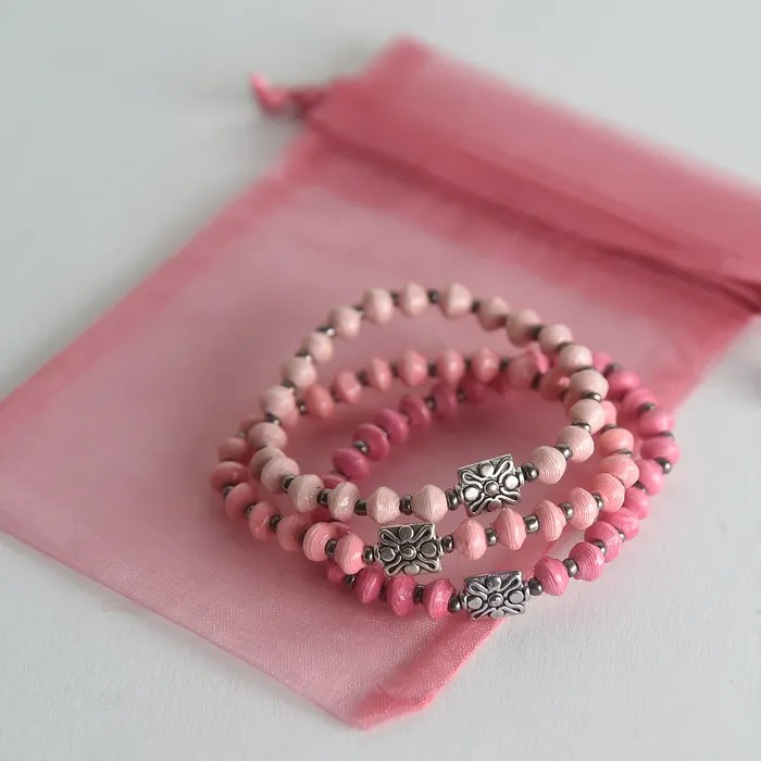 Bracelets Pink Strength Bracelet Trio projecthavehope2