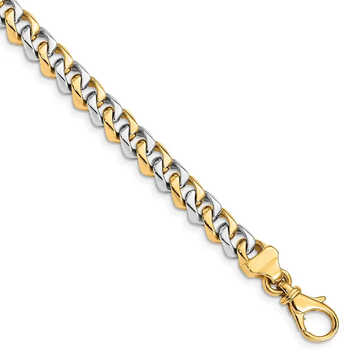 Bracelets WB Choice Jewelry 14k Twotone 685mm Polished Fancy Link BraceletWBCLK5178 Bracelets WB Choice Jewelry 14k Twotone 685mm Polished Fancy Link BraceletWBCLK5178