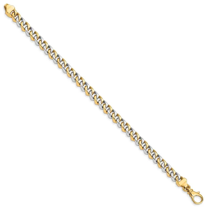 Bracelets WB Choice Jewelry 14k Twotone 685mm Polished Fancy Link BraceletWBCLK5178 Bracelets WB Choice Jewelry 14k Twotone 685mm Polished Fancy Link BraceletWBCLK5178