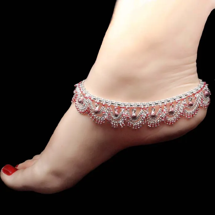 Karizma Jewels Red Bridal Anklets women Real Silver Jewelry Anklets Ankle Bracelet Pair 105 Bracelets Karizma Jewels Red Bridal Anklets women Real Silver Jewelry Anklets Ankle Bracelet Pair 105 Bracelets