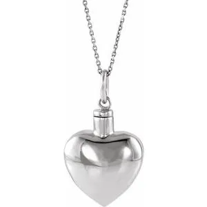 Necklaces WB Choice Jewelry 10K White Heart Ash Holder 18 NecklaceR453936004PSTWBC