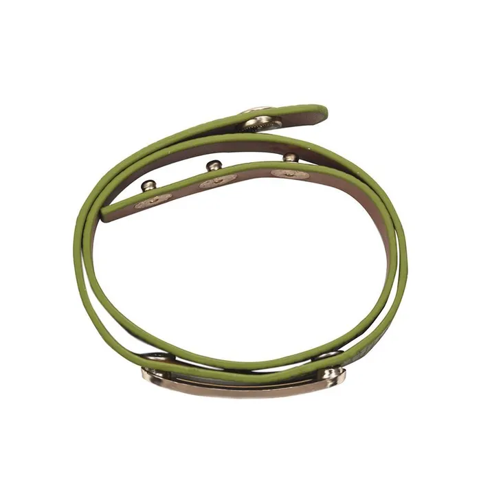 Bracelets ClaudiaG Luxe Leather Bracelet Lime Green