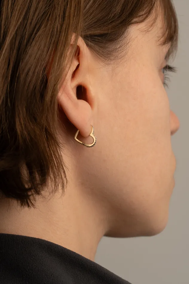 Earrings PRMAL Heart Hoop Earring S Earrings PRMAL Heart Hoop Earring S