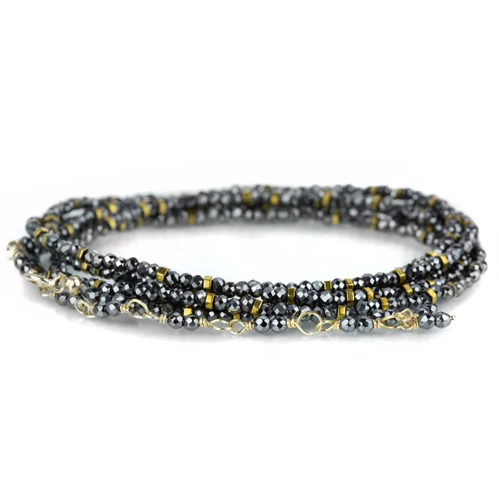 Anne Sportun Bracelets 18k Hematite Confetti Wrap Bracelet 34