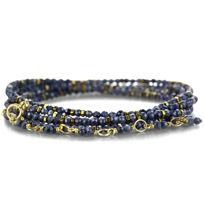 Bracelets Anne Sportun 18k Opaque Blue Sapphire Confetti Wrap Bracelet