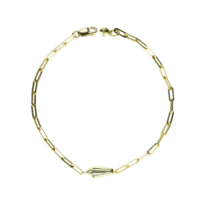 Diana Mitchell Bracelets Tapered Diamond Station Chain Bracelet