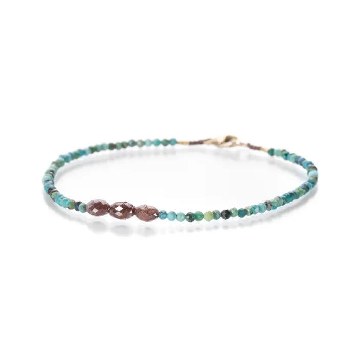 Margaret Solow Bracelets Turquoise and Brown Diamond Bracelet