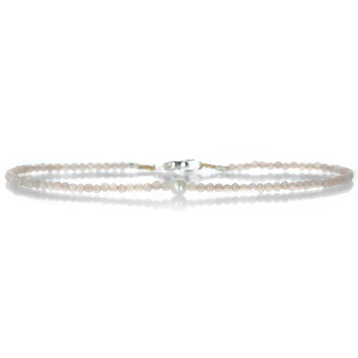 Peach Moonstone Bracelet with Pearls Margaret Solow Bracelets