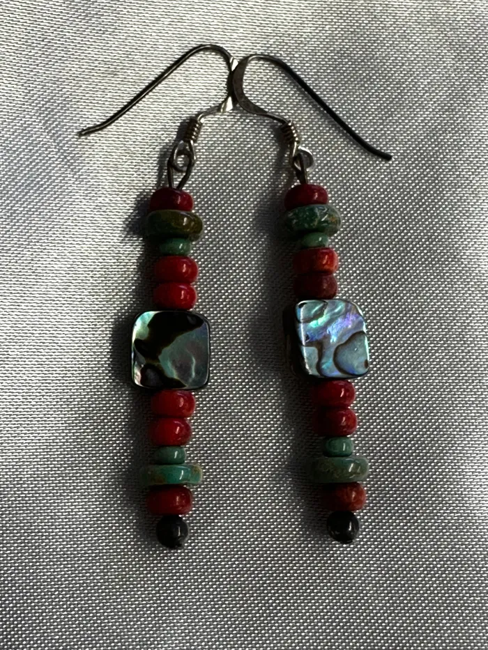 Santo Domingo Dangle Earrings Chris Crosbys Purple Coyote Earrings Santo Domingo Dangle Earrings Chris Crosbys Purple Coyote Earrings
