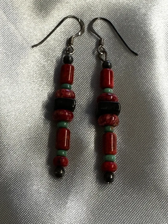 Santo Domingo Dangle Earrings Chris Crosbys Purple Coyote Earrings Santo Domingo Dangle Earrings Chris Crosbys Purple Coyote Earrings