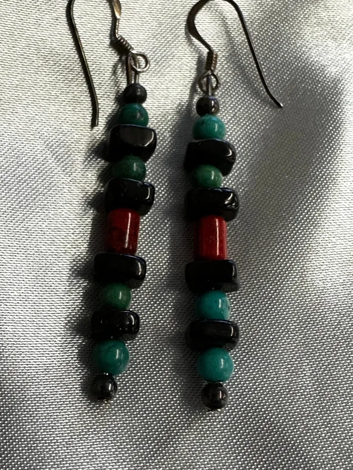Santo Domingo Dangle Earrings Chris Crosbys Purple Coyote Earrings Santo Domingo Dangle Earrings Chris Crosbys Purple Coyote Earrings