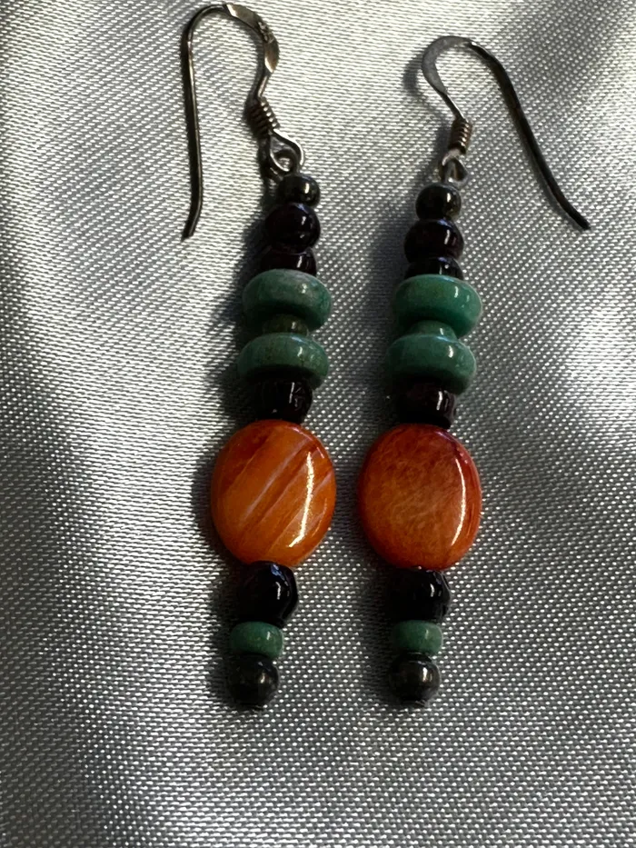 Santo Domingo Dangle Earrings Chris Crosbys Purple Coyote Earrings Santo Domingo Dangle Earrings Chris Crosbys Purple Coyote Earrings