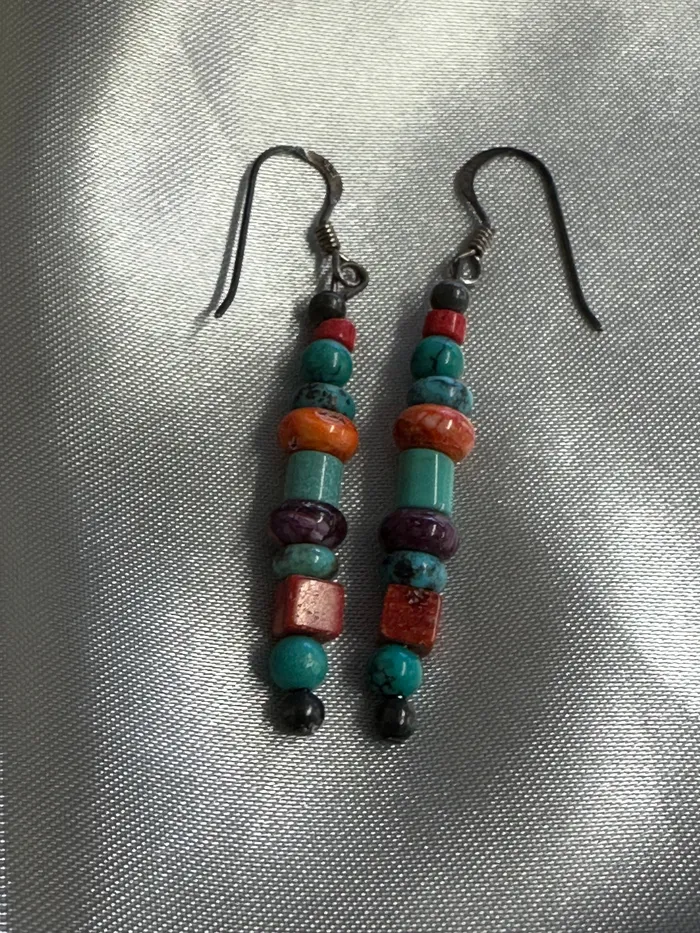 Santo Domingo Dangle Earrings Chris Crosbys Purple Coyote Earrings Santo Domingo Dangle Earrings Chris Crosbys Purple Coyote Earrings