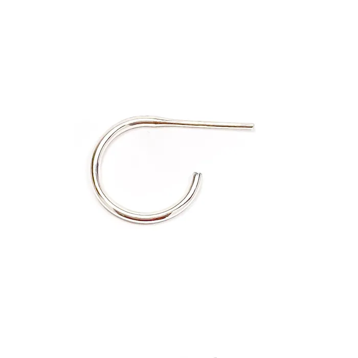 12mm Hoop Earrings with Post Sterling Silver Hoops By Hand Earrings