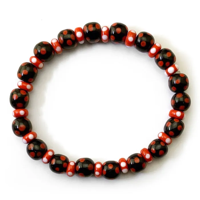 Bracelets Elisa Ilana Polka Dot Beaded Stretch Bracelet