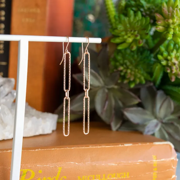 Elisa Ilana Earrings Elongated Paperclip Earrings