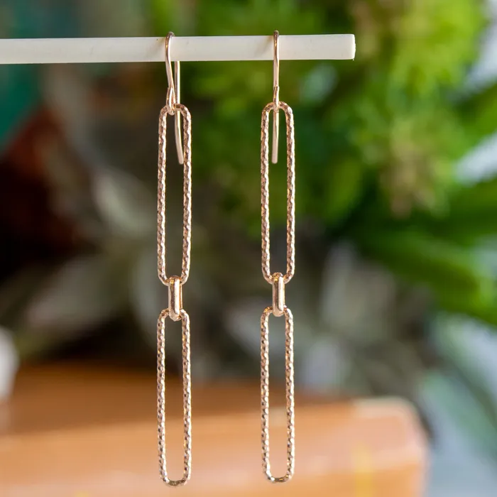 Elisa Ilana Earrings Elongated Paperclip Earrings