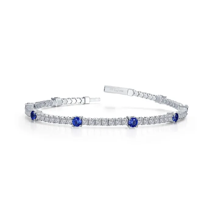 Labgrown Sapphire Station Flexible Tennis Bracelet Lafonn Bracelets