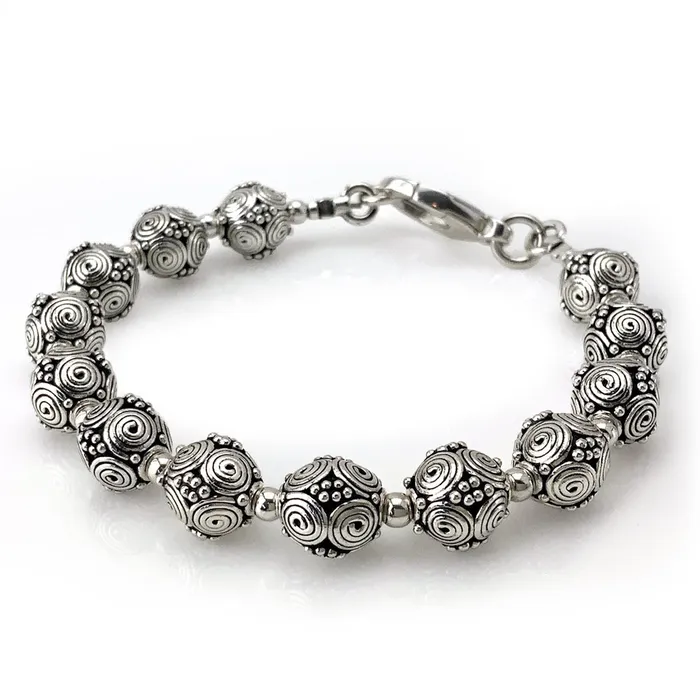Textured Sterling Silver Bracelet Elisa Ilana Bracelets
