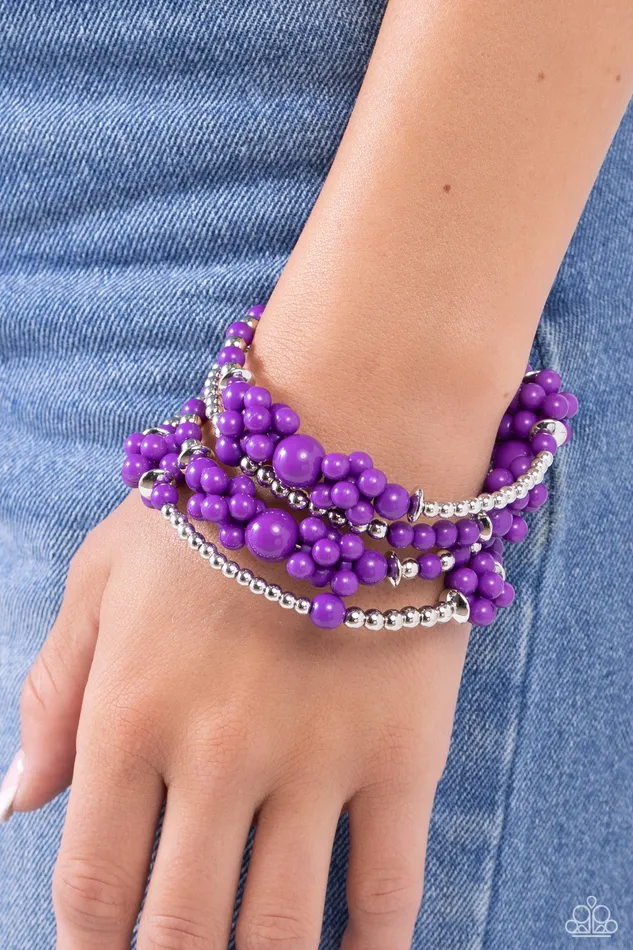 Bracelets Compelling Clouds Purple coil Bracelet Jewelry by Bretta Paparazzi Accessories Bracelets Compelling Clouds Purple coil Bracelet Jewelry by Bretta Paparazzi Accessories
