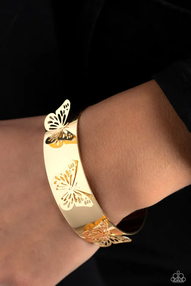 Bracelets Magical Mariposas Gold Bracelet Jewelry by Bretta Paparazzi Accessories Bracelets Magical Mariposas Gold Bracelet Jewelry by Bretta Paparazzi Accessories