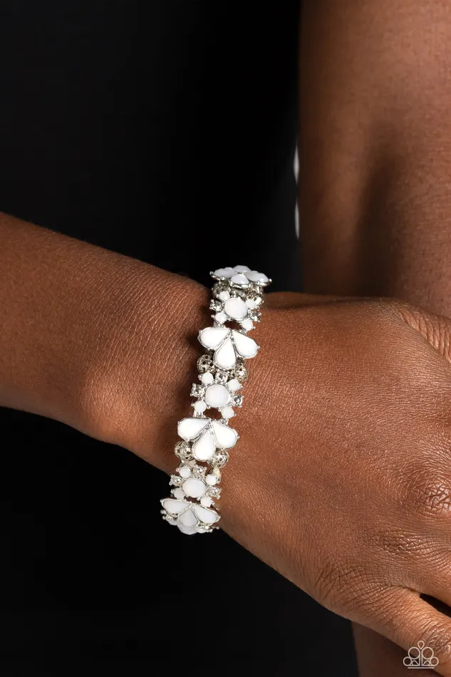 Bracelets Paparazzi Accessories Teasing Torrent White Bracelet Jewelry by Bretta Bracelets Paparazzi Accessories Teasing Torrent White Bracelet Jewelry by Bretta