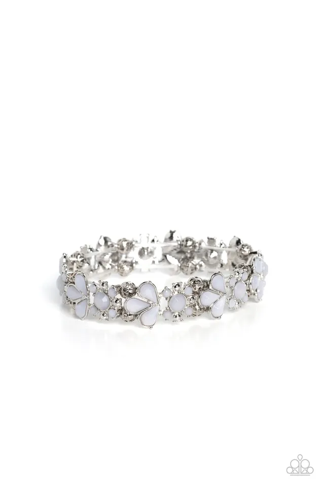 Bracelets Paparazzi Accessories Teasing Torrent White Bracelet Jewelry by Bretta