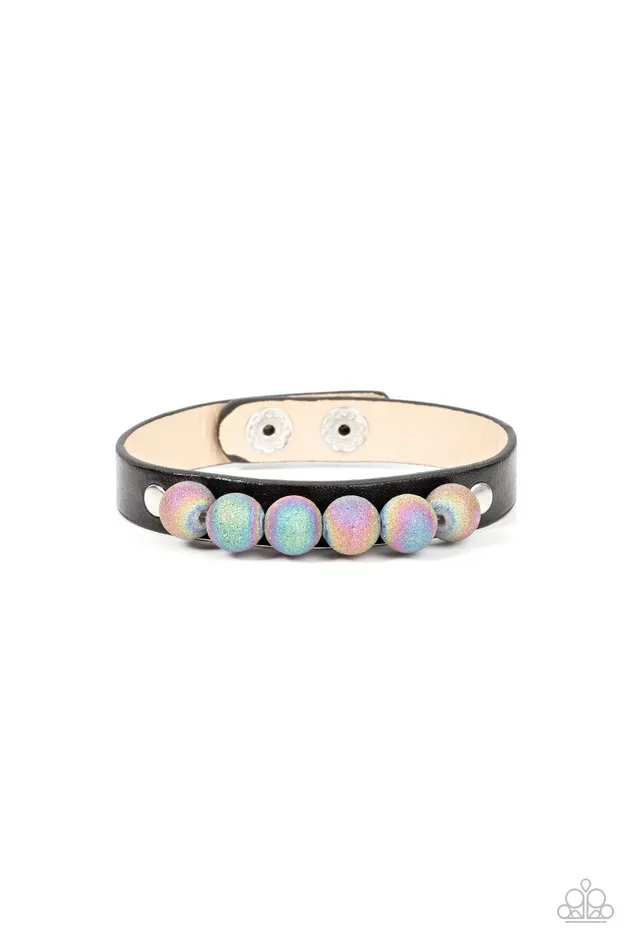 Bracelets Saturn Safari Black Bracelet Jewelry by Bretta Paparazzi Accessories