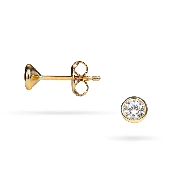 Earrings Senso Gold Womens gold stud earrings with zircons Senso Gold Shine