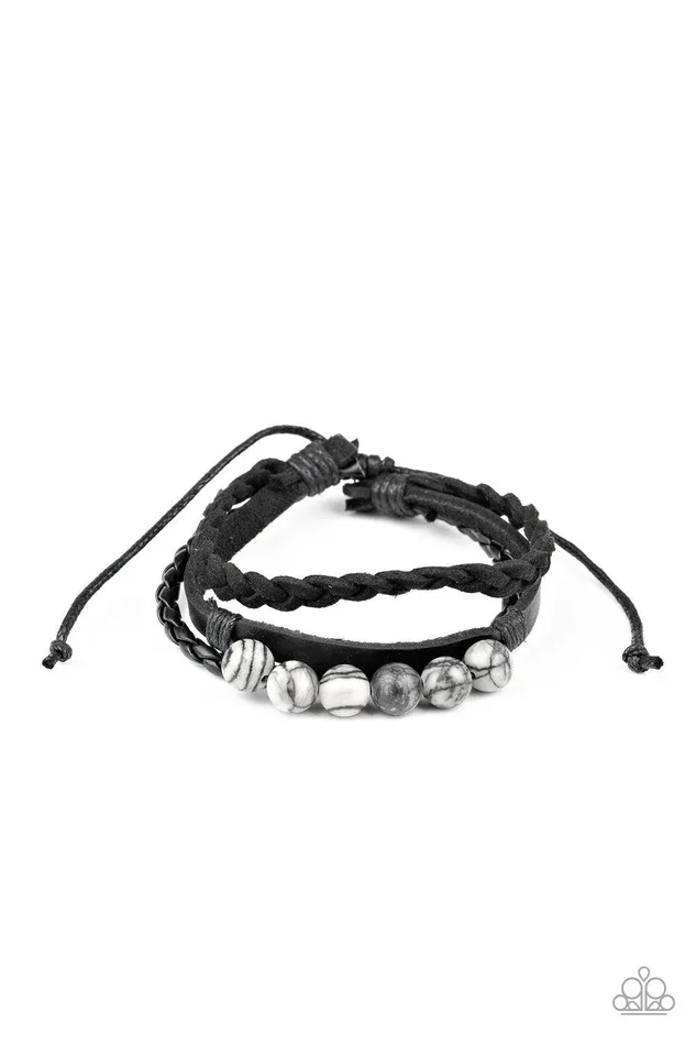 OffRoad Rebel Black Bracelet Jewelry by Bretta Paparazzi Accessories Bracelets