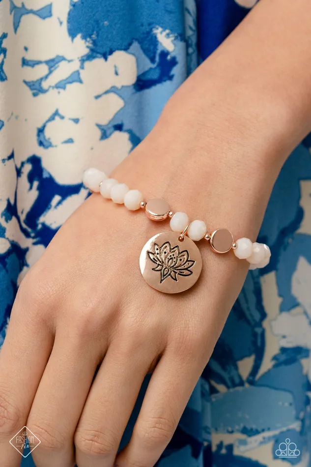 Paparazzi Accessories Bracelets Leisurely Lotus Rose Gold Bracelet Jewelry by Bretta Paparazzi Accessories Bracelets Leisurely Lotus Rose Gold Bracelet Jewelry by Bretta