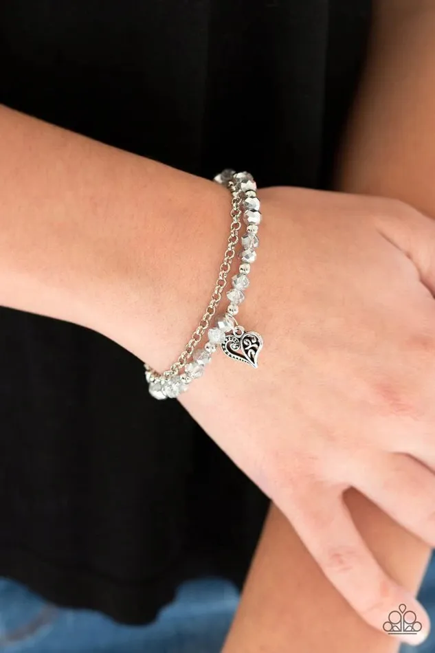 Paparazzi Accessories Bracelets Rare Romance Silver Bracelet Jewelry by Bretta