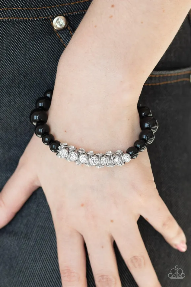 Paparazzi Accessories TrafficStopping Sparkle Black Bracelet Jewelry by Bretta Bracelets Paparazzi Accessories TrafficStopping Sparkle Black Bracelet Jewelry by Bretta Bracelets
