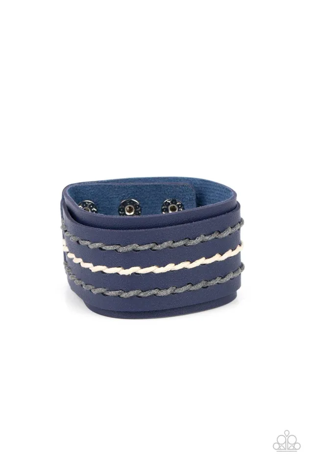 Real Ranchero Blue Urban Bracelet Jewelry by Bretta Paparazzi Accessories Bracelets