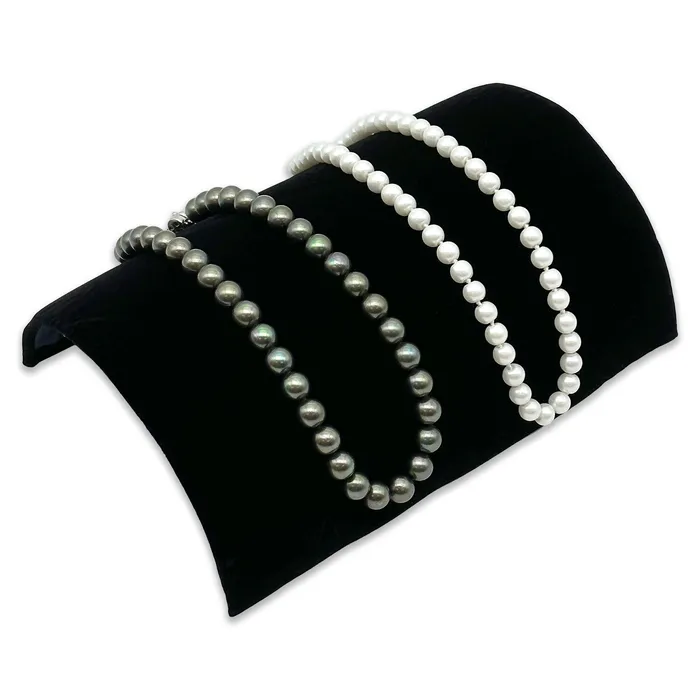 8 x 4 78 Half Moon Black Velvet BraceletWatch Display Ramp Hollow JPI Display Bracelets 8 x 4 78 Half Moon Black Velvet BraceletWatch Display Ramp Hollow JPI Display Bracelets