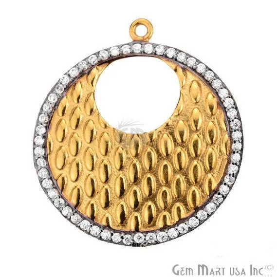 Bracelets CZ Pave Charm Diamond CZ Pave Gold Plated Charm for Bracelet Pendants Necklace CHCZ40123 GemMartUSA Bracelets CZ Pave Charm Diamond CZ Pave Gold Plated Charm for Bracelet Pendants Necklace CHCZ40123 GemMartUSA