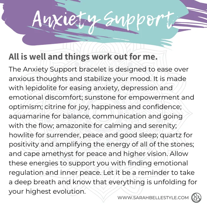 Bracelets Sarah Belle Anxiety Support Stacking Bracelet