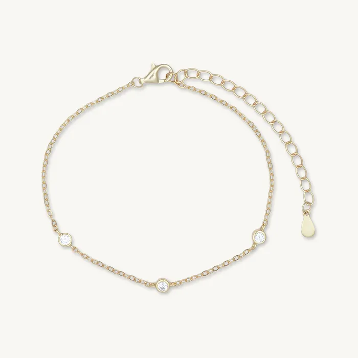 Camile Stone Bracelets Sapphire Station Chain Bracelet