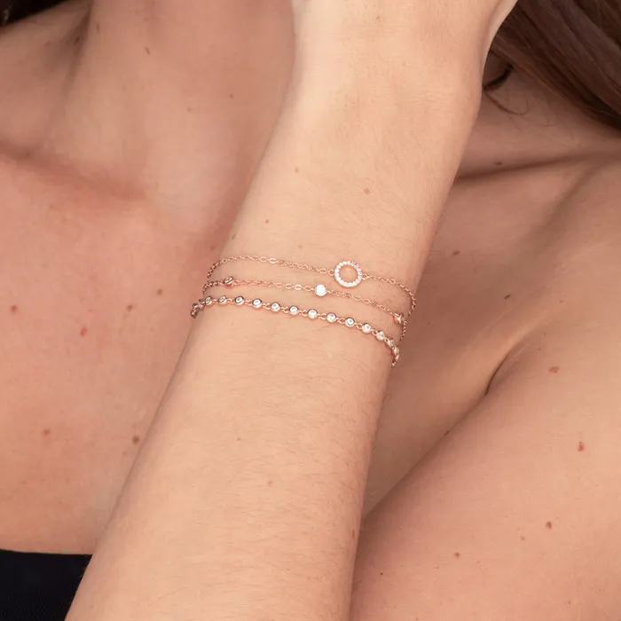 Camile Stone Bracelets Sapphire Station Chain Bracelet