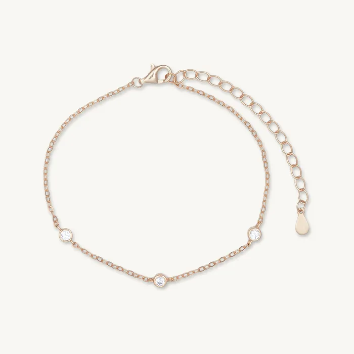 Camile Stone Bracelets Sapphire Station Chain Bracelet