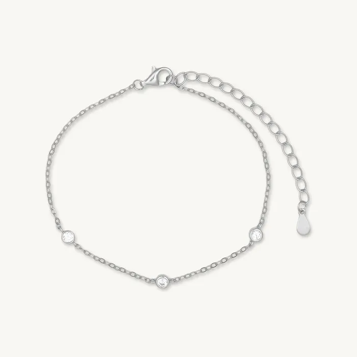 Camile Stone Bracelets Sapphire Station Chain Bracelet