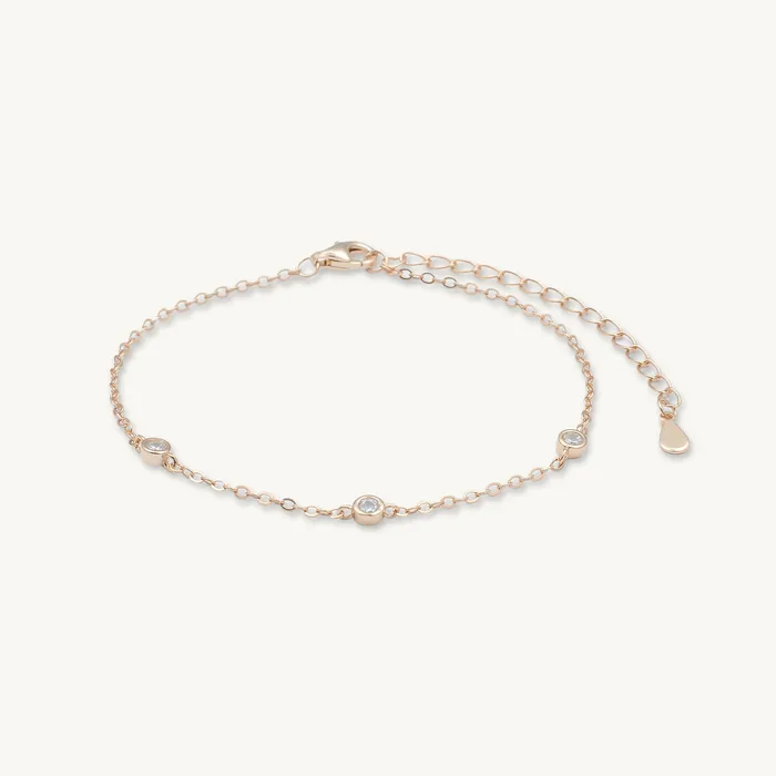 Camile Stone Bracelets Sapphire Station Chain Bracelet