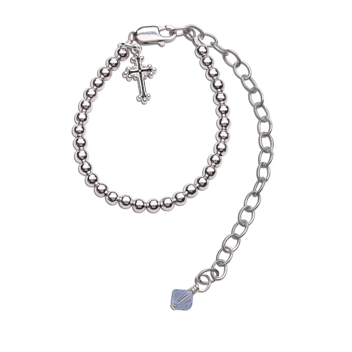 Cherished Moments Boys Blessing to Bride Sterling Silver Christening Bracelet for Baby Boy Bracelets