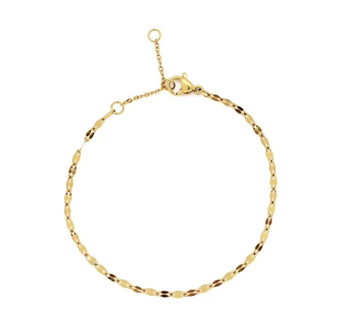 ELSIE GOLD DAINTY LACE CHAIN BRACELET Mai Dsire Bracelets