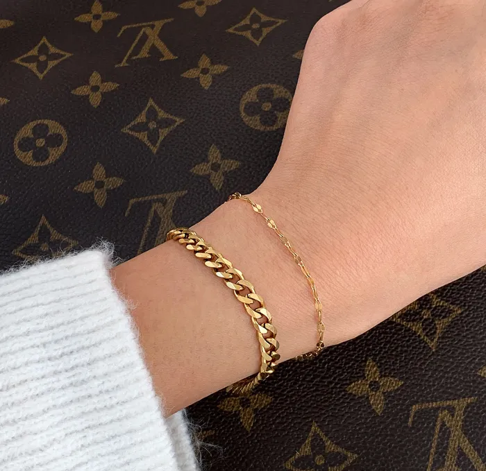 ELSIE GOLD DAINTY LACE CHAIN BRACELET Mai Dsire Bracelets