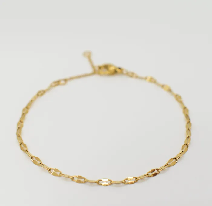 ELSIE GOLD DAINTY LACE CHAIN BRACELET Mai Dsire Bracelets
