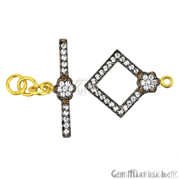GemMartUSA Bracelets CZ Pave Charm Diamond CZ Pave Gold Plated Charm for Bracelet Pendants Necklace CHCZ40112 GemMartUSA Bracelets CZ Pave Charm Diamond CZ Pave Gold Plated Charm for Bracelet Pendants Necklace CHCZ40112